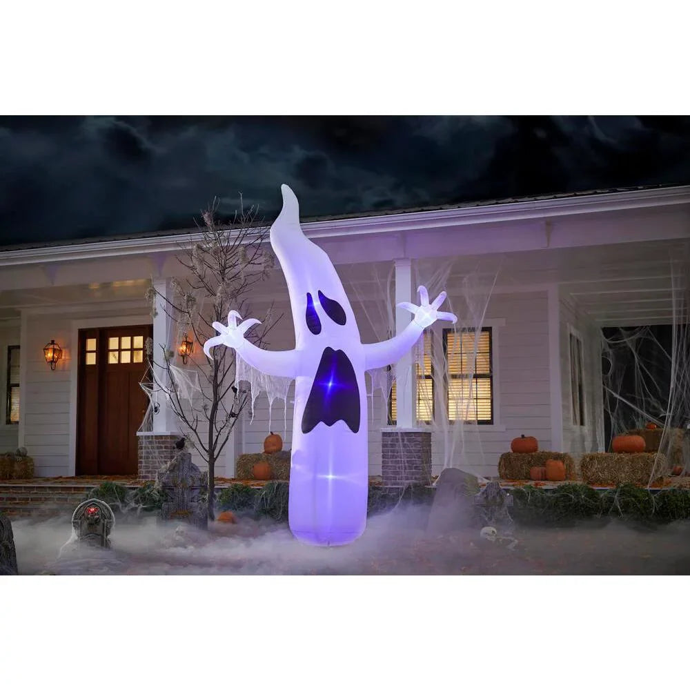 Short Circuit Ghost Halloween Inflatable with Lightshow. 12 ft