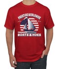 Wild Bobby, RED Friday US Military Remember Everyone Deployed Flag Sleeve Print Americana / American Pride Men's T-Shirt, Red, 4X-Large