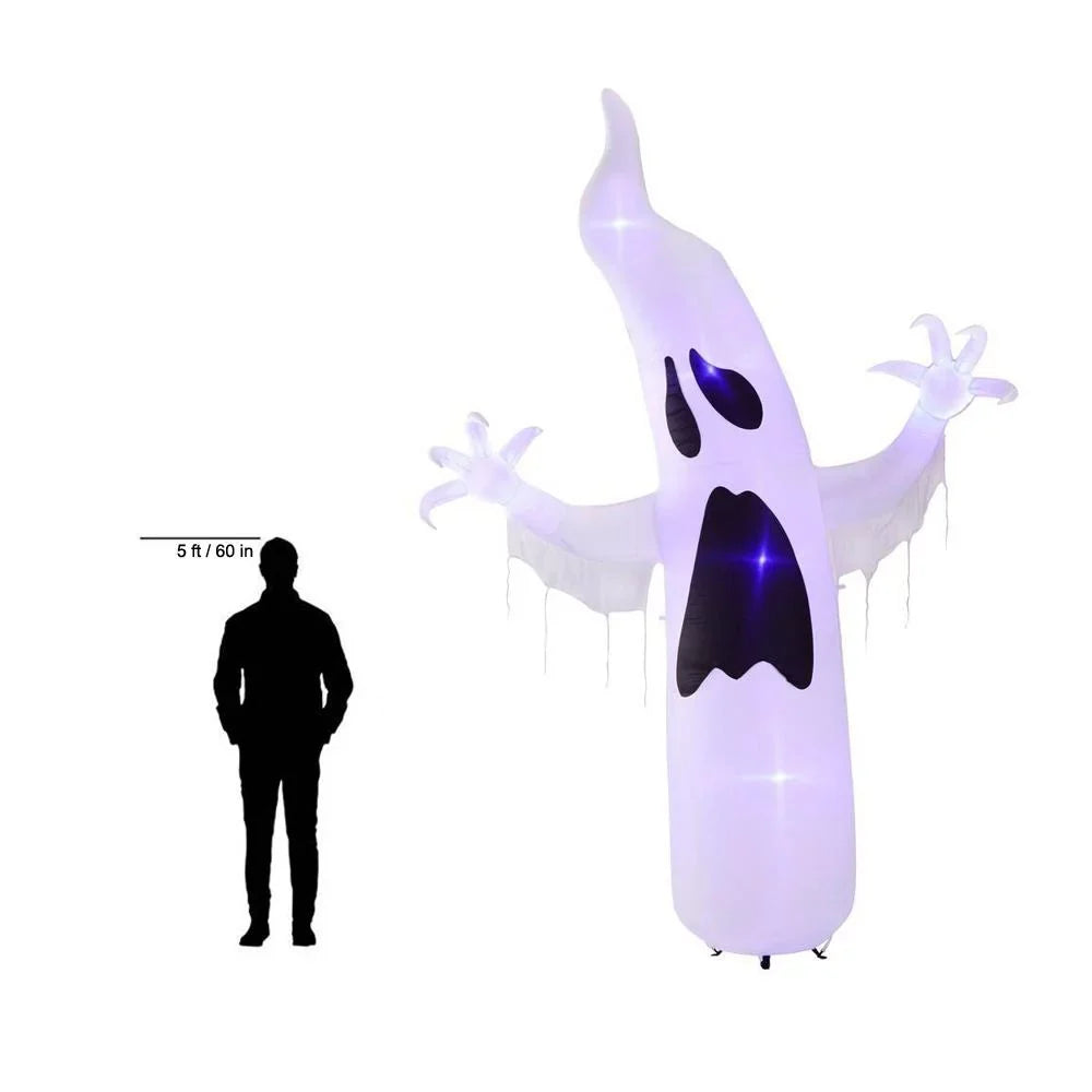 Short Circuit Ghost Halloween Inflatable with Lightshow. 12 ft