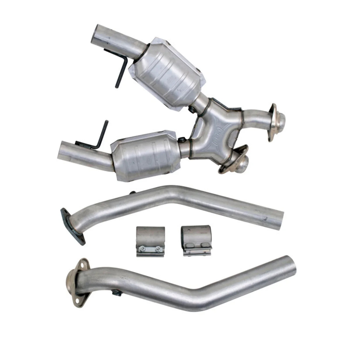 BBK 96-98 Mustang 4.6 GT High Flow X Pipe With Catalytic Converters - 2-1/2 Fits select: 1996-1998  MUSTANG