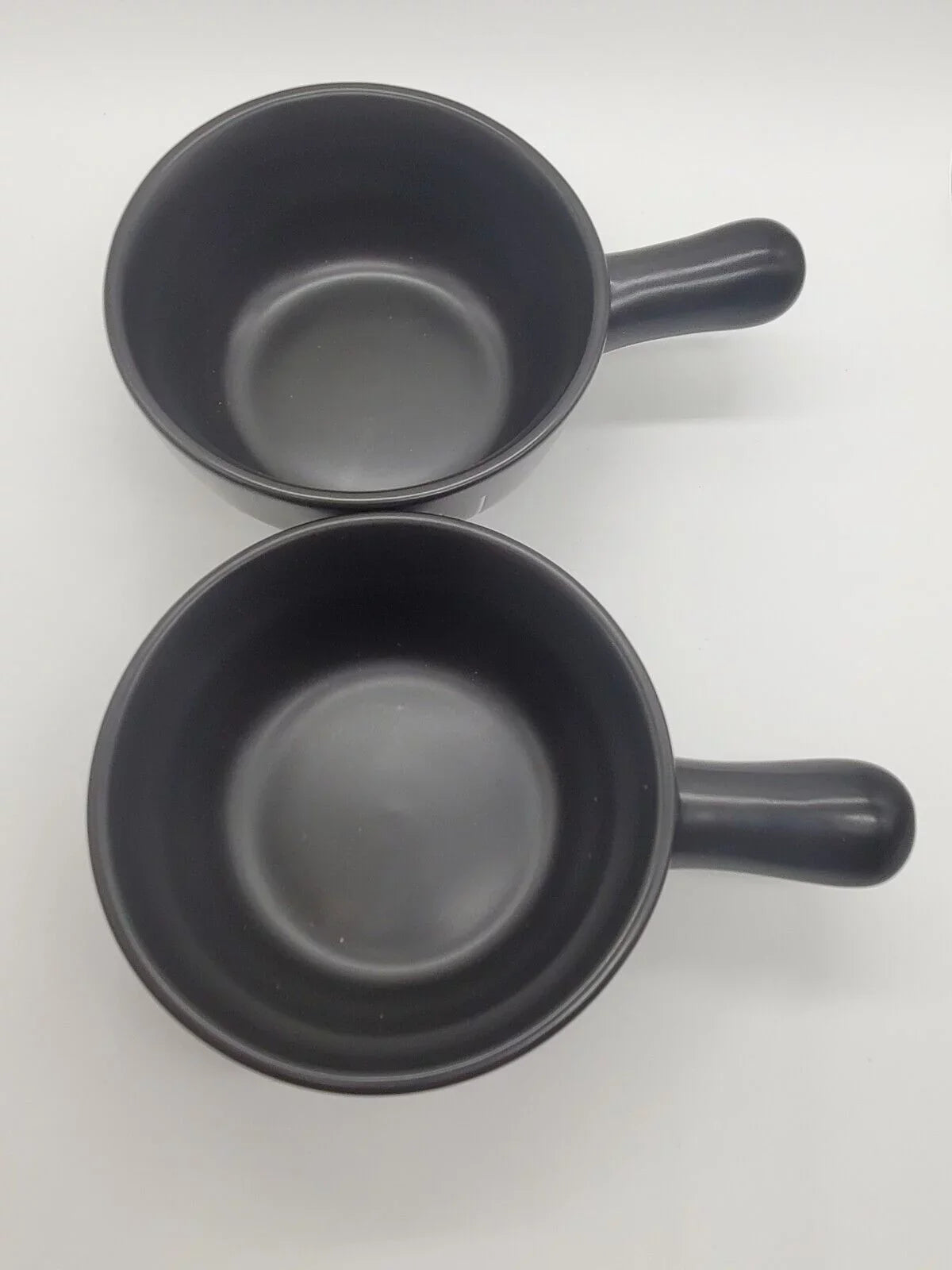 Rae Dunn CHILI Handled Bowl Black Ceramic with White LL Letters