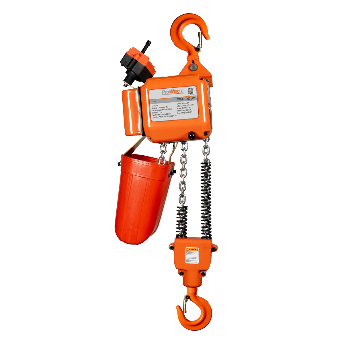 G80 Chain Wireless 120V. Prowinch 1 Ton Electric Chain Hoist 20 ft