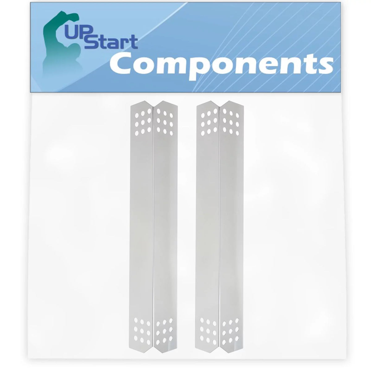 2-Pack BBQ Grill Heat Shield Plate Tent Replacement Parts for Jenn Air 720-0709B - matching Barbeque Stainless Steel Flame Tamer, Flavorizer Bar, Vaporizer Bar, Burner shield 16 1/8"
