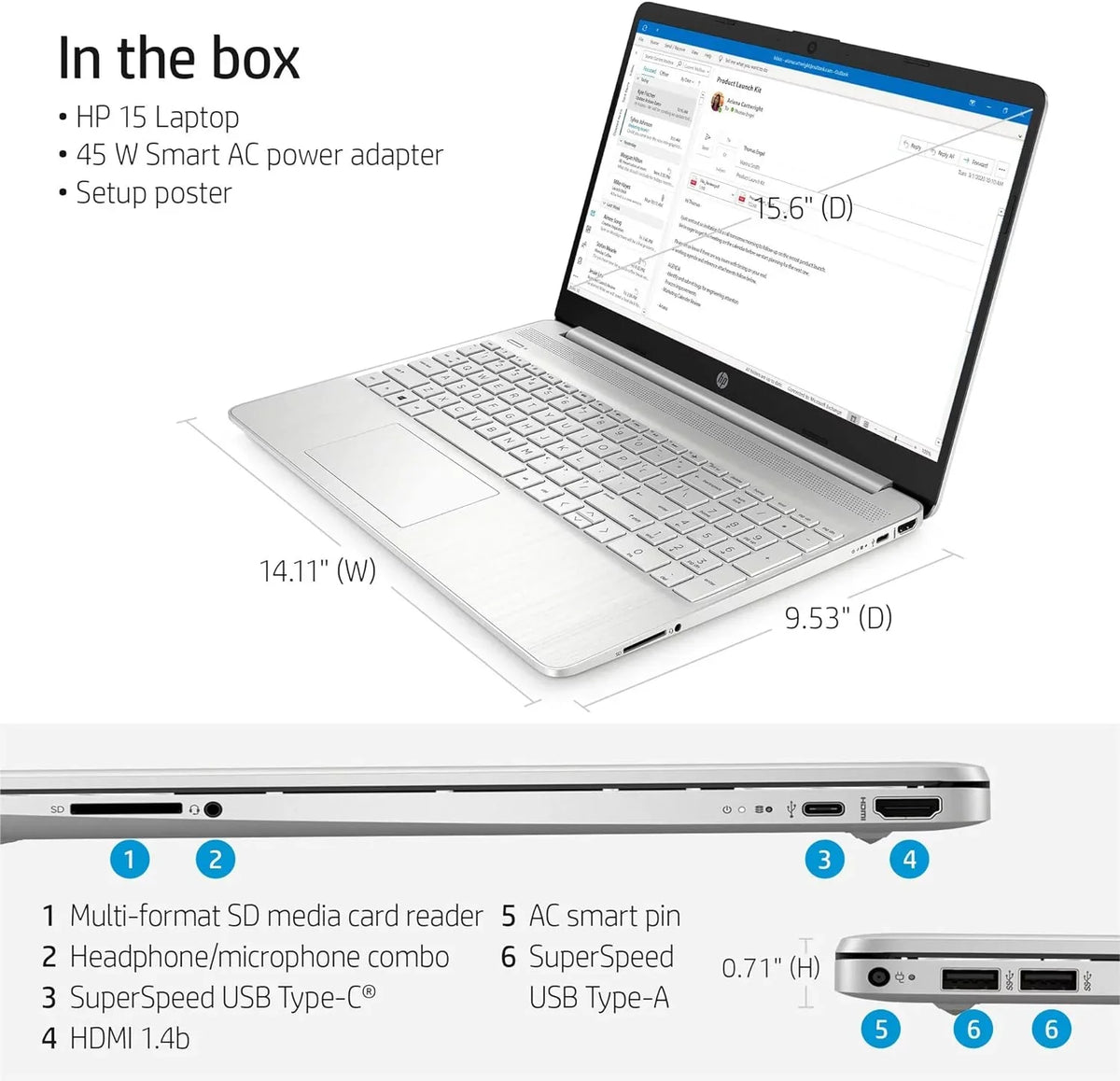 15 15.6" FHD [Windows 11 Pro] Business Laptop Computer,  4-core i5-1135G7 (Beats i7-1065G7), 16GB RAM, 256GB PCIe SSD, Iris Xe Graphic, Numeric Keypad, Wi-Fi 6, BT 4.2, w/Accessories