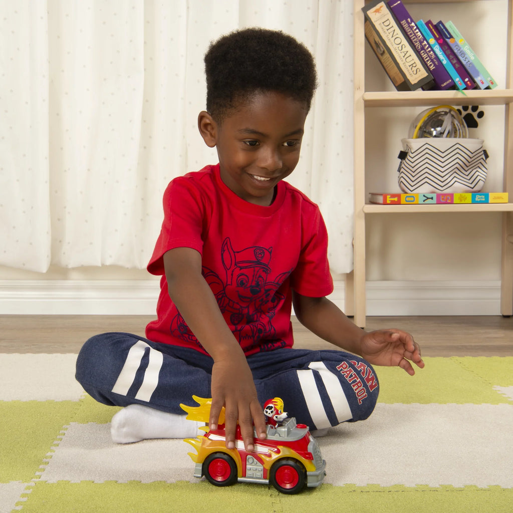 PAW Patrol, Mighty Pups Super PAWs Marshall’s Deluxe Vehicle with Lights and Sounds