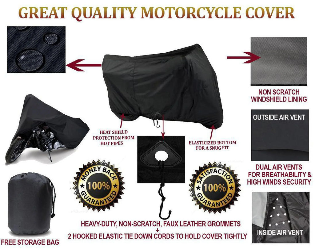Breathable and Portable Vehicle Protection. STRONG UV PROTECTIVE CHOPPER BIKE TARP. SUPER HEAVY-DUTY BIKE MOTORCYCLE shield suitable for Suzuki GSX R1000