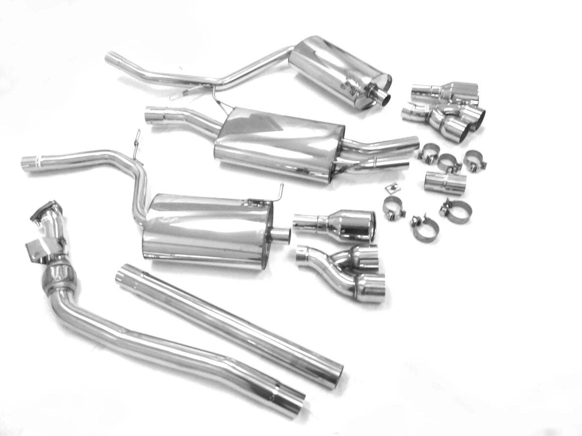 S/S Catback Exhaust Fitment For 2005 to 2008 Audi A4 2.0L FWD AT Only By OBX-RS