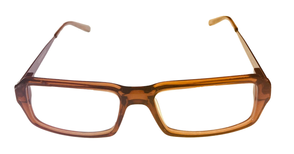 Converse Mens Ophthalmic Eyeglass Soft Rectangle Plastic Frame Digital Brown