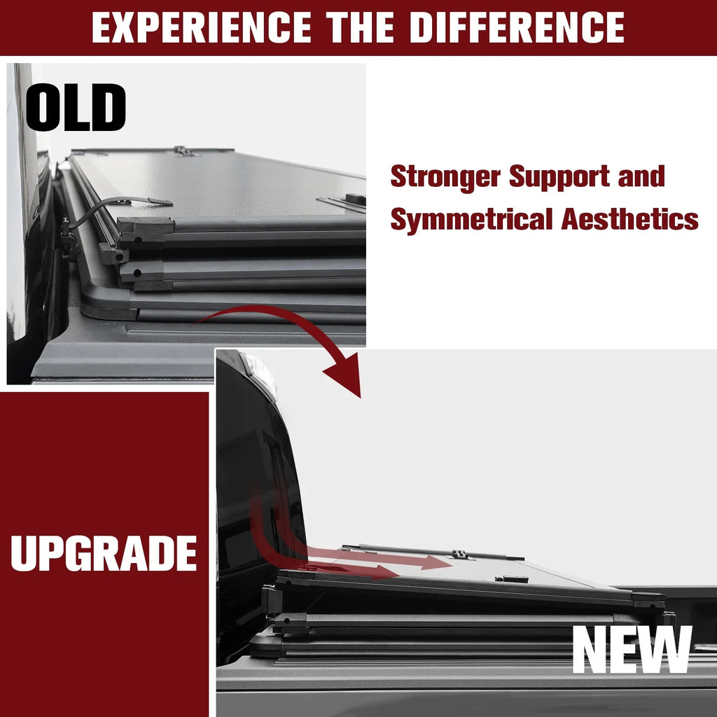 Kikito Professional FRP Hard Tri-Fold Truck Bed Tonneau protector for 2003-2024 Ram 1500 2500 3500 6.4ft (74.6in) Bed Without | Rambox & Deckrail System |