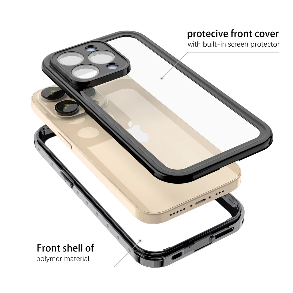 SaniMore for iPhone 14 Pro Max 6.7" 2022 Case with Built-in Screen Protector Dustproof Strong Drop immune Full Body Protective Waterproof wrap for iPhone 14 Por Max 6.7 2022, Clear