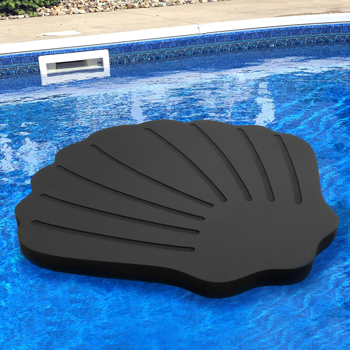 Polar Whale Floating Scallop Shell Lounger Platform Raft Tray for Pool or Beach Party Float Lounge Durable Foam 36 inches Extra Large UV immune