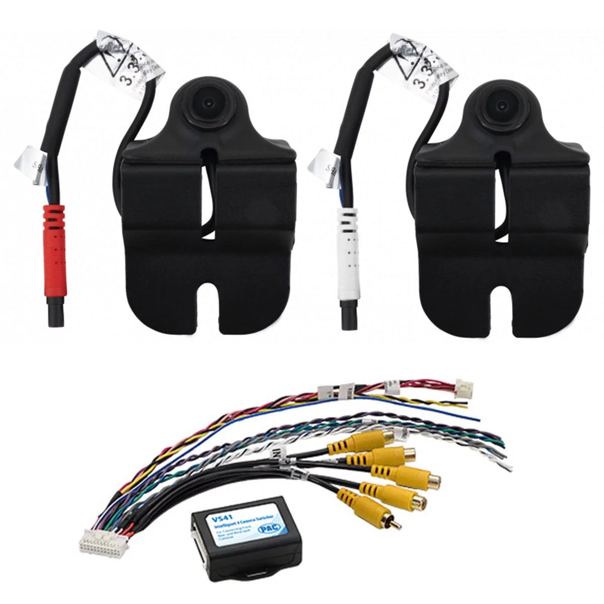 Echomaster HDBJL AHD 720P/CVBS 480P Blind Spot Camera Kit appropriate with Wrangler JL & Gladiator JT with VS41 Camera Switcher For NTSC Video Input Monitors