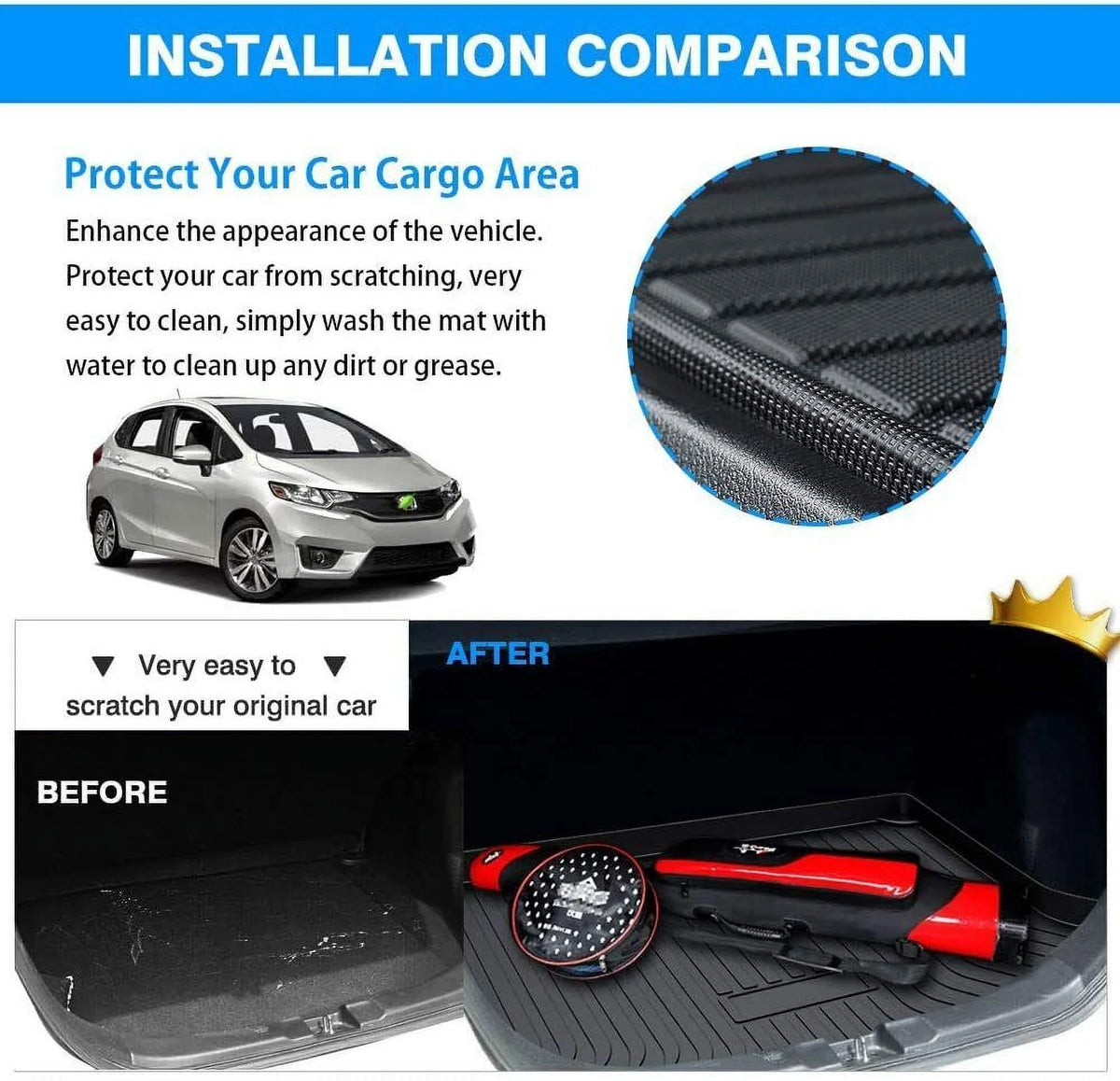 Cargo Mats Trunk Liner for  Highlander 2020-2023 Waterproof Custom Mat