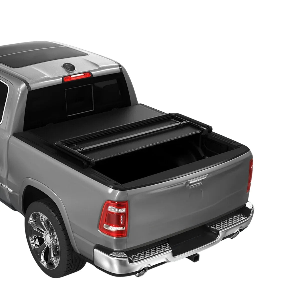 Ledkingdomus 6.4 ft Bed Soft Tri-Fold Truck Bed Tonneau wrap for 2019-2023 Ram 1500 Without Rambox