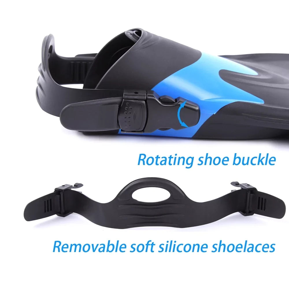 WHALE Adjustable Heel Swim Fins Perfect for Snorkeling and moisture