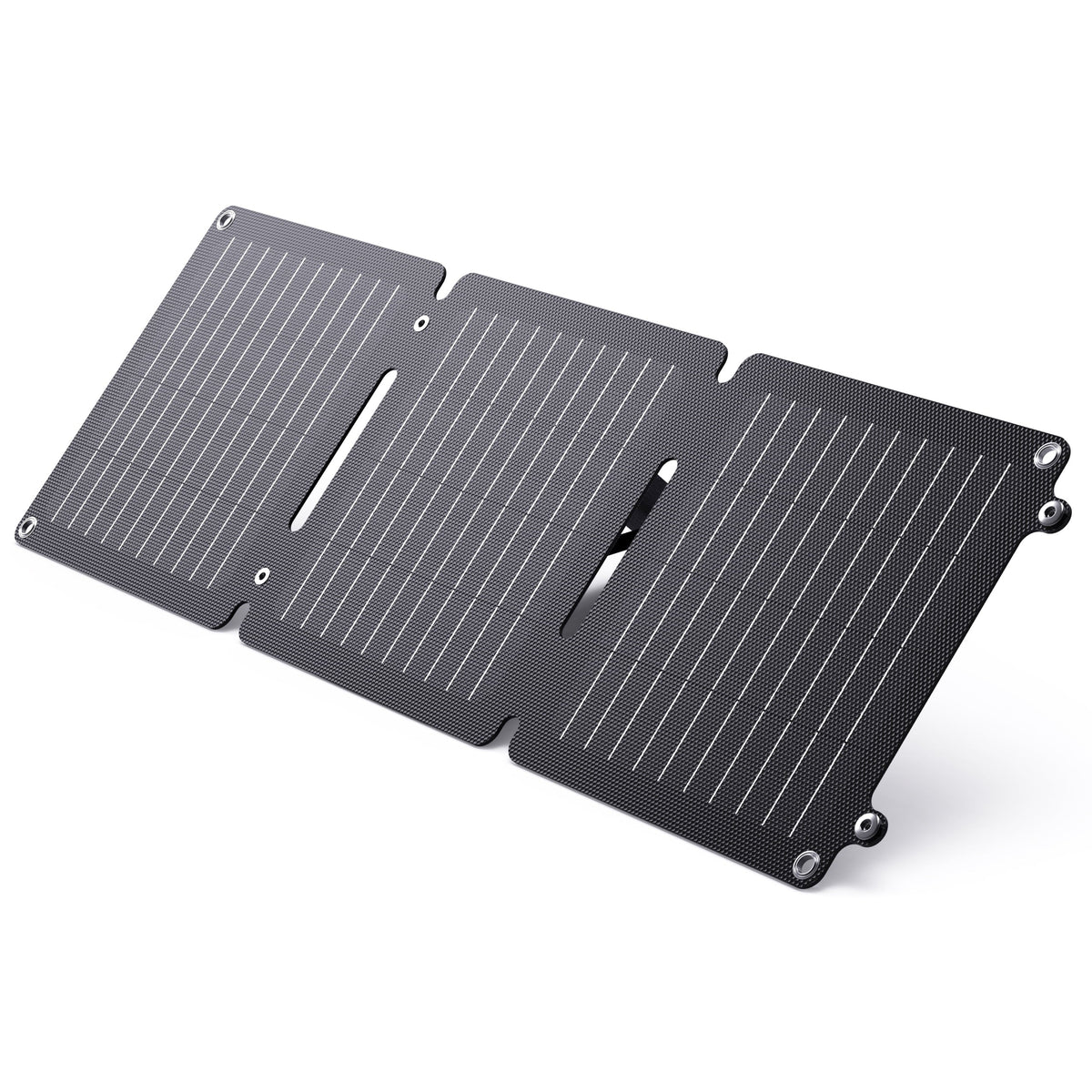 BigBlue 20W ETFE Solar Charger (5V/4A Max) with Kickstand, SolarPowa 20 Portable Solar Panel Charger with USB-A and USB-C, IP65 Waterproof, suitable with iPhone, iPad, ,  etc.