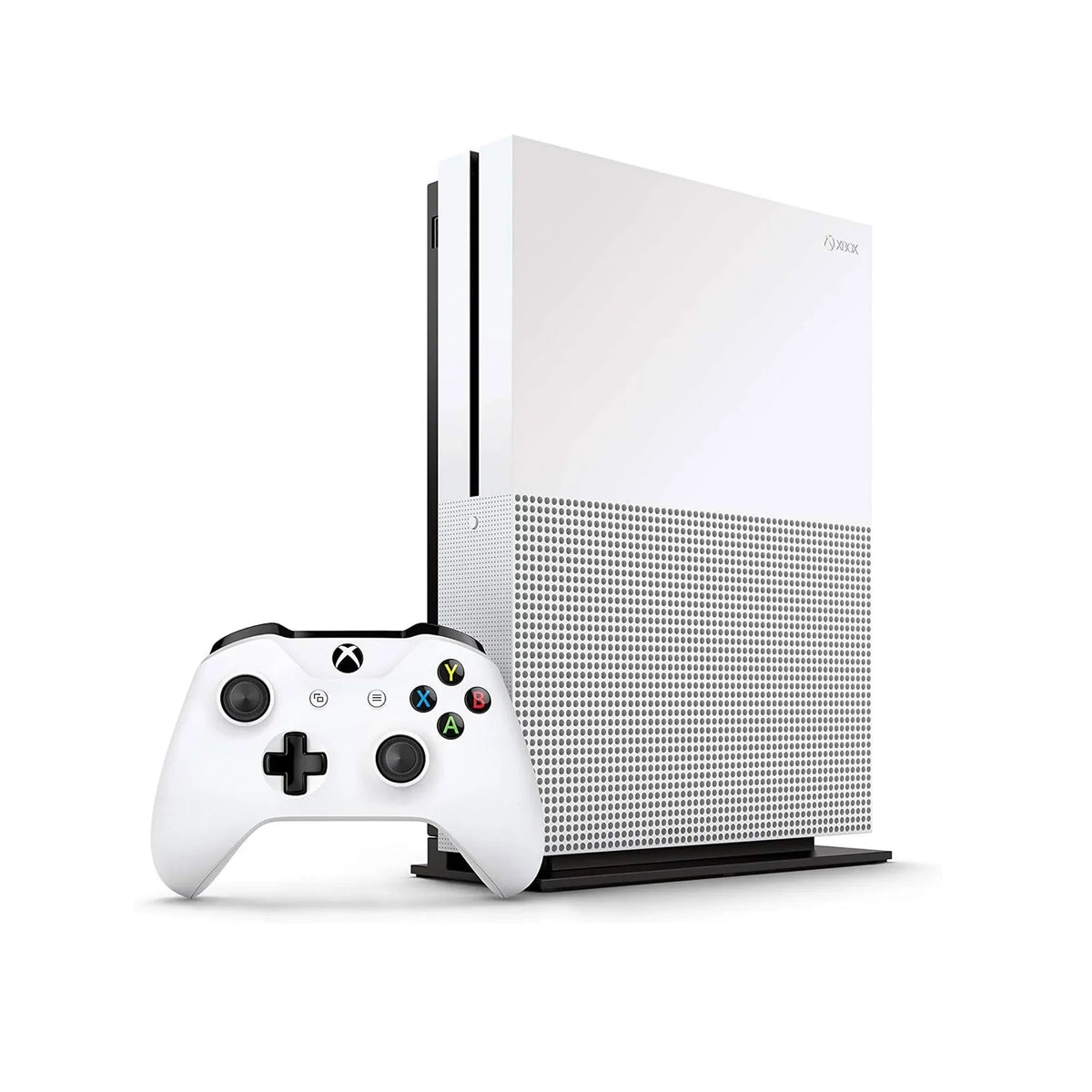 Xbox One S 500GB with 2 Controller, 4K Ultra HD White with BOLT AXTION Cleaning Kit Headset Bundle Like New