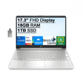 2021 17.3" FHD IPS Laptop Computer, 11th Generation  Core i7-1165G7, 16GB RAM, 1TB PCIe SSD, Backlit Keyboard,  Iris Xe Graphics, HD Webcam, HD Audio, Windows OS, Silver, 32GB USB Card