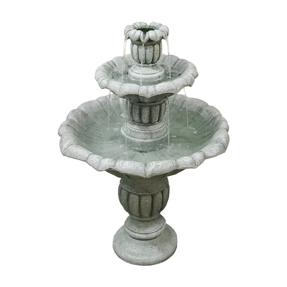 39In 3Tier Mediterranean Outdoor moisture Fountain Concrete Construction