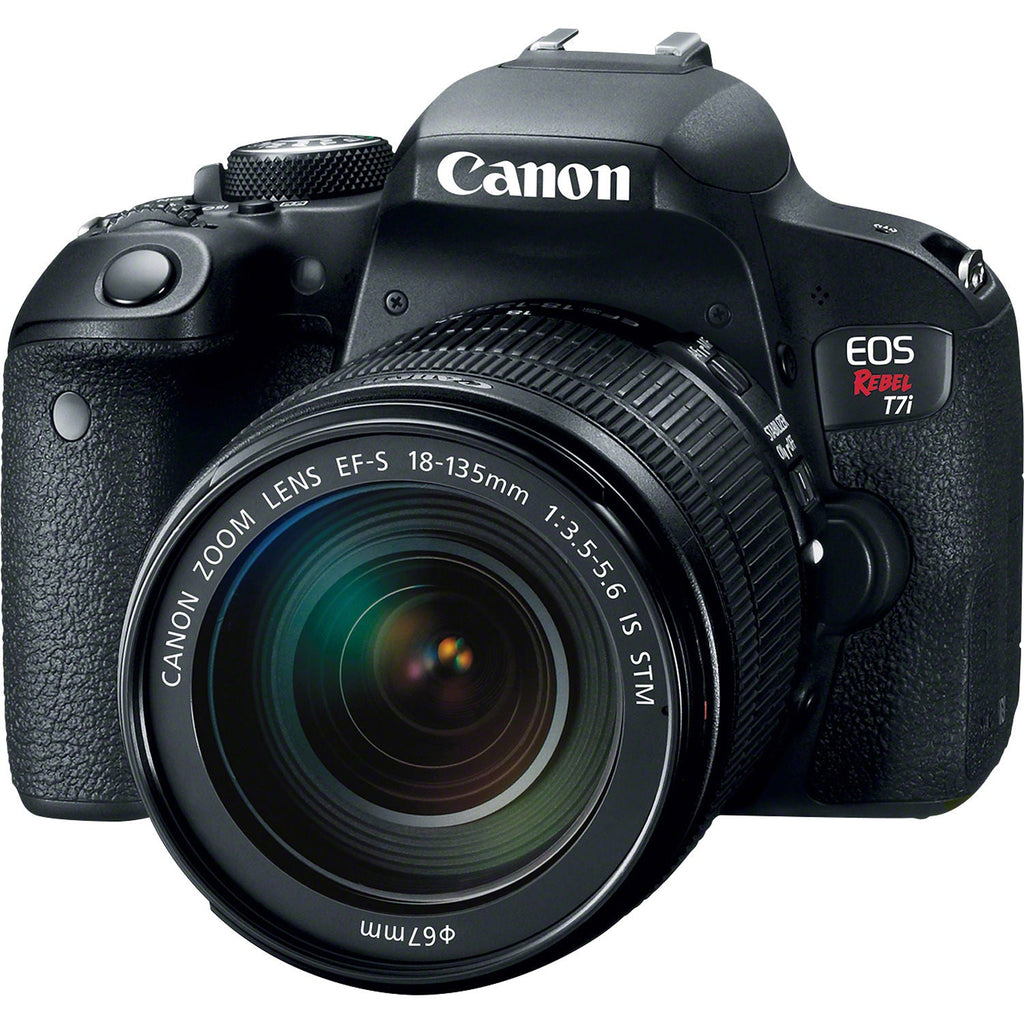 EOS Rebel T7i/800D DSLR Camera with 18-135mm Lens with 75-300mm Lens   32GB Card   Case   Flash   Filters   Remote Kit