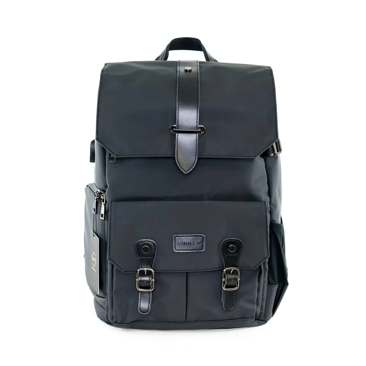 Sunny 16 Voyager Anti-Theft DSLR Digital Travel Camera Backpack Case with Adjustable Dividers and Side Access Zipper Pocket for Men Women- Works with , ,  and More (Tarpaulin, Black)