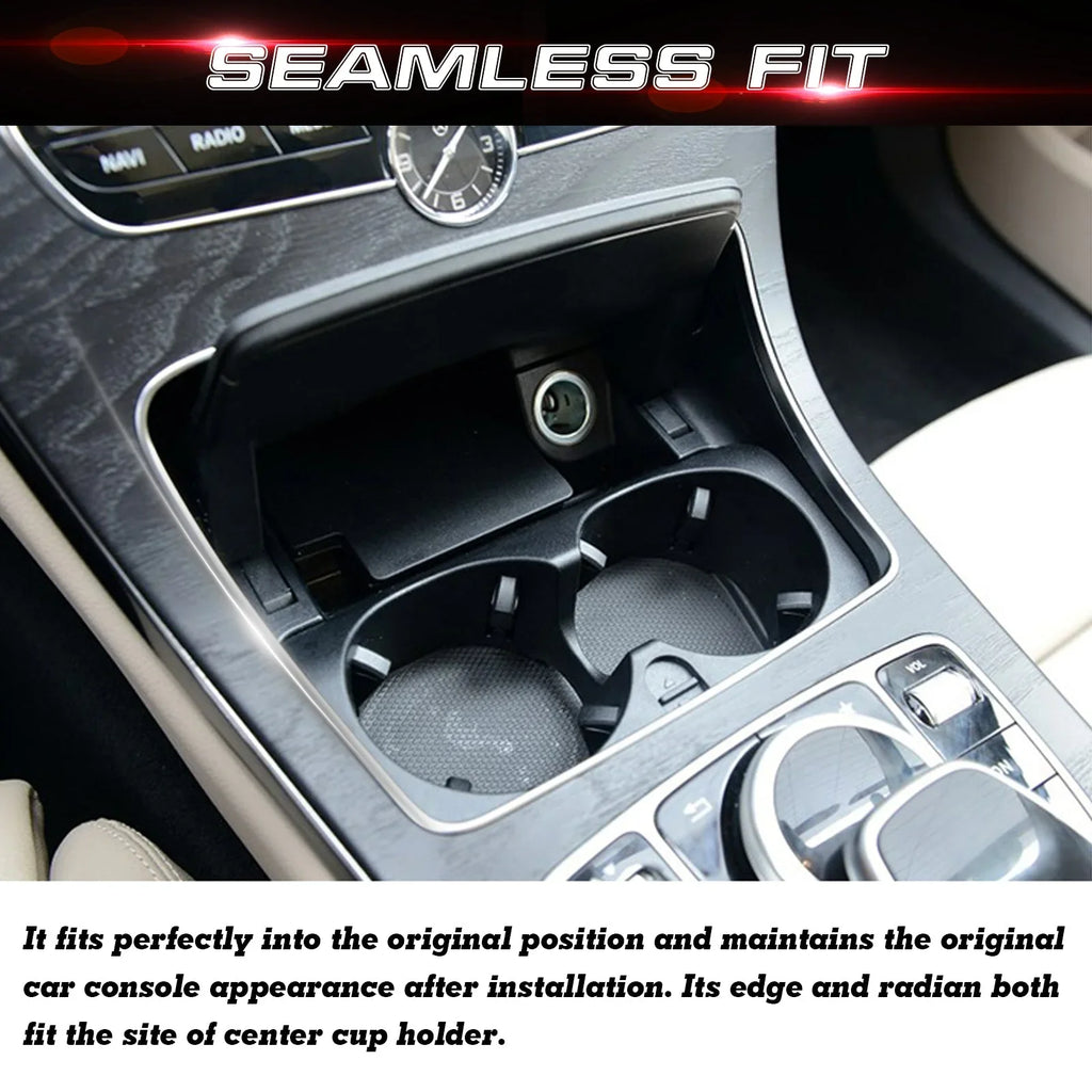 Xotic Tech Center Console Ashtray Frame Storage Box Trim, Chrome, appropriate with Mercedes Benz C Class GLC Class W205 C300 C400 C63 2015-2021 W253 GLC 300 2016-2023