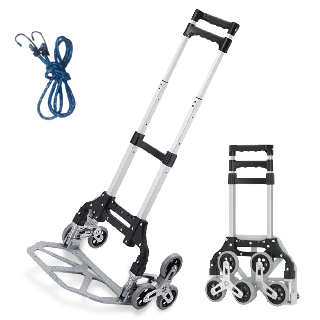 TOPATY Moving Dolly For Stairs | Heavy Duty Collapsible Trolley With Wheels | Portable Folding Truck For Luggage, Moving, Travel, Shopping, Workplace, Warehouse Distribution