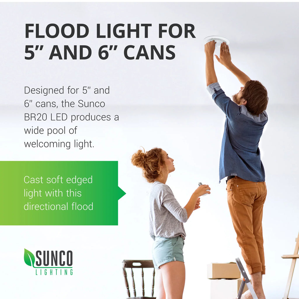Sunco Lighting 32 Pack BR30 LED Bulb, 11W=65W, 3000K Warm White, 850 LM, E26 Base, Dimmable, Indoor Flood Light for 5" or 6" Cans - UL & Energy Star