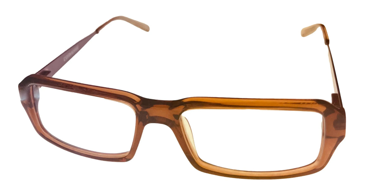 Converse Mens Ophthalmic Eyeglass Soft Rectangle Plastic Frame Digital Brown