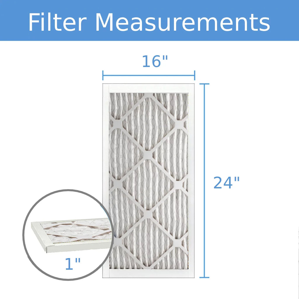 16x24x1, Purolator / Air Guard  Hi-E 40 Extended Surface Pleated Air Filter, Mechanical MERV 8, (6 Pack)