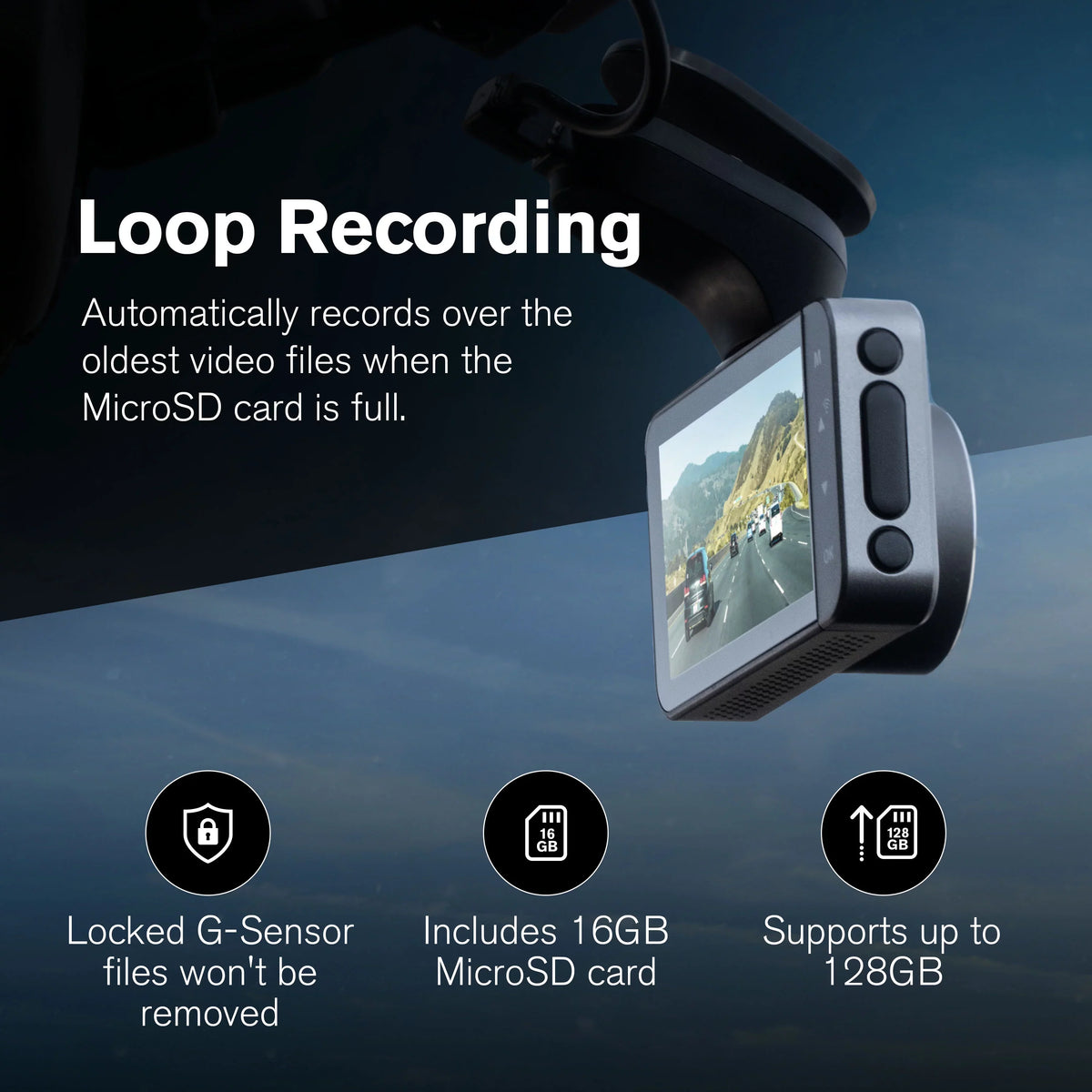 G-Sensor Technology with Park and Record Mode. Yada 4K Roadcam Pro GPS with App, 150 Degree Wide Angle Lense, 3" LCD Screen, UHD Resolution High Dynamic Range for Day/Night