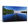 Global Gallery  Wood Dock Reaching Out Into Lake Mapourika - South Island - New Zealand Art Print - Andy Reisinger