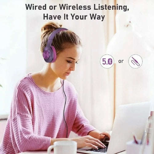 Wireless Headphones Foldable Over Ear Headset w Mic Earphones Hi-Fi Sound R5J for  Galaxy Tab S6 Lite 10.4 S2 8.0 10.5 S5e 10.5 S4 10.5 S7 (2020) S 10.5 SM-T800 S8 Plus S21 Plus S20