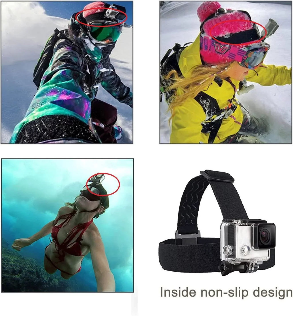 Action Camera Head Mount Strap Wearing Head Belt matching with Gopro Hero 11 10 9 8 7 6 5/AKASO/Dragon