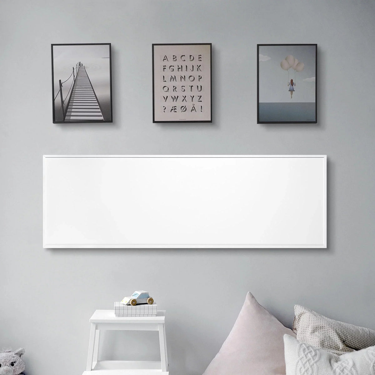 Ember Flex Radiant Panel Heater - White - 300W - 35” x 12” - Dual Connection