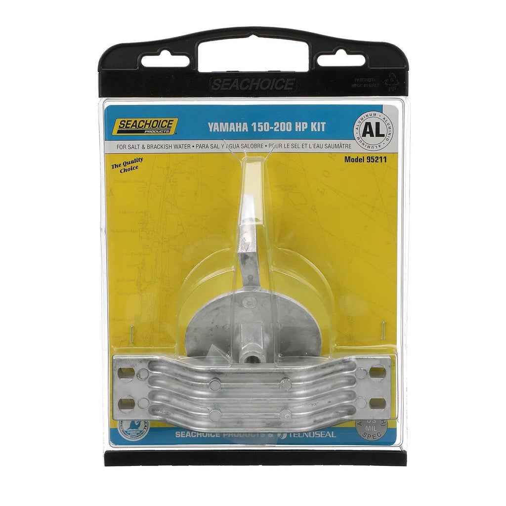 Seachoice Anode Kit, Yamaha 150-200hp Counter Rotating, Aluminum, Cadmium-Free, Environmentally Friendly