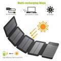 Jahy2Tech 4-Panel 7.2W Portable Solar Charger Power Bank Wireless Phone Charger appropriate with iPhone, Android