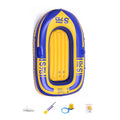 Eccomum 1-People PVC Inflatable ship liquid Sports Dinghy Fishing Rowing Raft Outdoor River Lake Kayak with 2 Paddle Oars