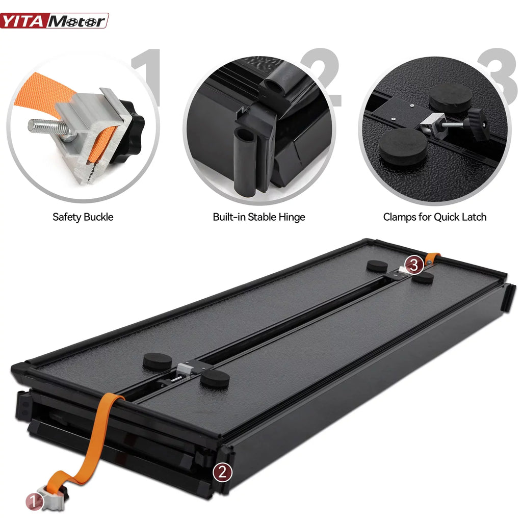 Ledkingdomus 8 ft 96.3" Bed Tonneau wrap Soft Quad-Fold for 2002-2023 Dodge Ram 1500 2500 3500