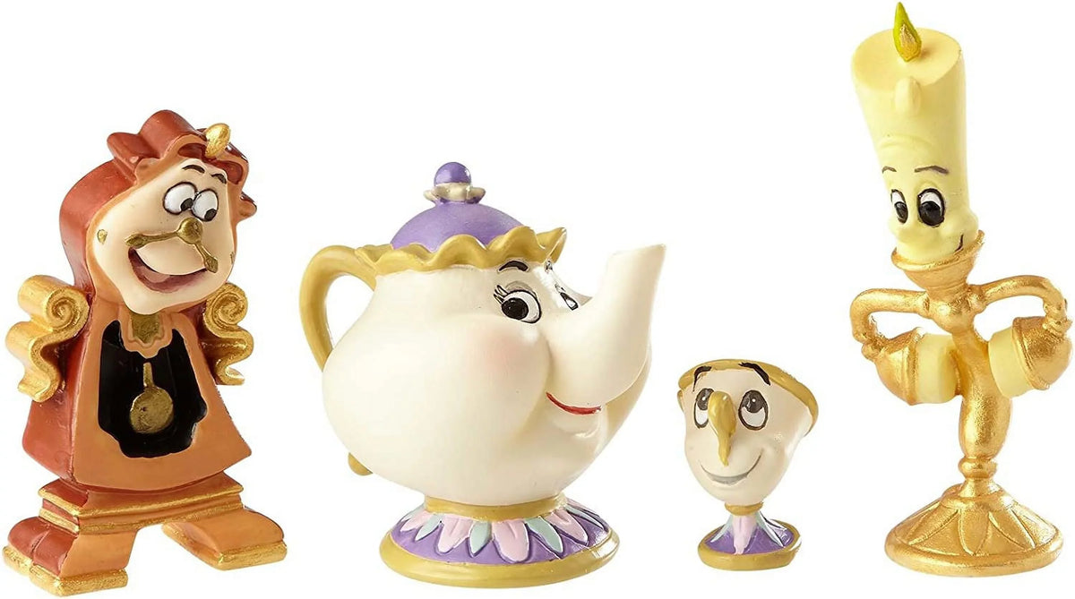 Potts Chip and Cogsworth Figurine Set QGM19620. Disney Showcase Lumiere Mrs