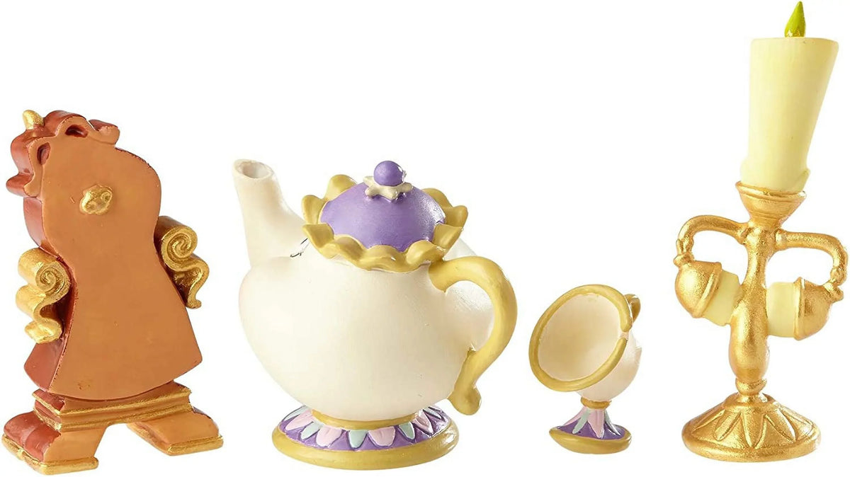 Potts Chip and Cogsworth Figurine Set QGM19620. Disney Showcase Lumiere Mrs