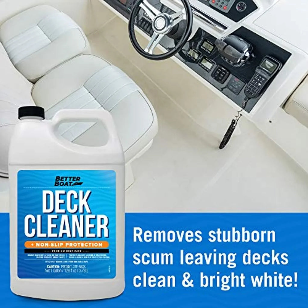 ship Non Skid Cleaner Deck Cleaner for craft Wash Soap Marine Grade Fiberglass Aluminum ship Cleaner to Clean Anti Stick Surface, Plastic, Vinyl Composite Floor & Hull Sealant Cleaning Supplies Gallon