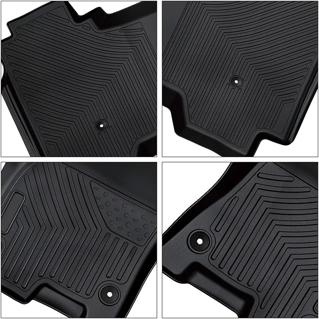 Ledkingdomus TPE Rubber Front and Rear Floor Mats Set for 2019 2020 2021 2022 2023 2024 Dodge Ram 1500 Crew Cab All-atmospheric conditions