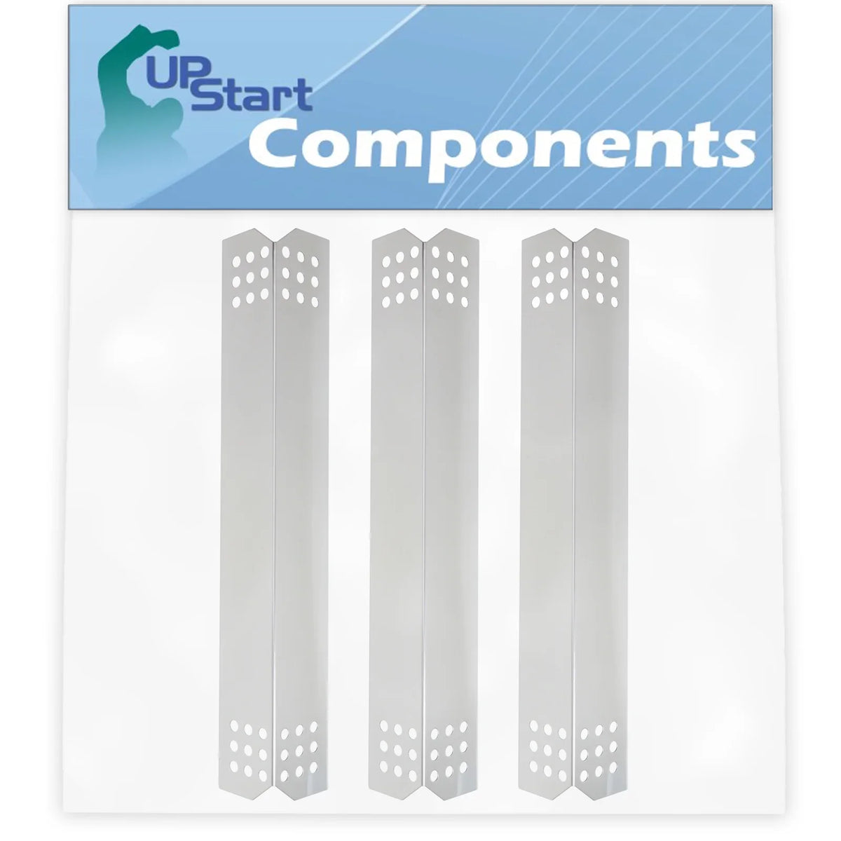 3-Pack BBQ Grill Heat Shield Plate Tent Replacement Parts for Kitchenaid 720-0733 - Old - matching Barbeque Stainless Steel Flame Tamer, Flavorizer Bar, Vaporizer Bar, Burner wrap 16 1/8"