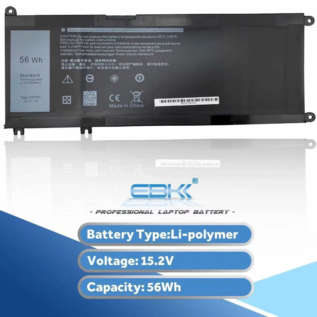 33YDH 15.2V 56Wh New Laptop Battery for  Inspiron 7778 Inspiron 7779 Inspiron 7586 Inspiron 7559 Inspiron 7570 Inspiron 17 7788 Inspiron 13 7353 Series PVHT1