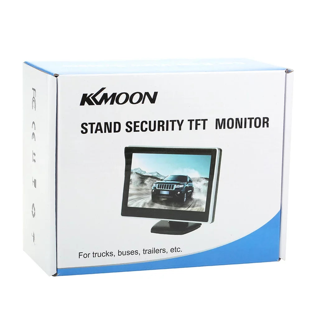 Tomshoo 5 Inch TFT LCD Display Monitor Car Rear View Backup Reverse System + Parking Camera, Clear Image, Easy Installation, Ideal for Cars and Trucks