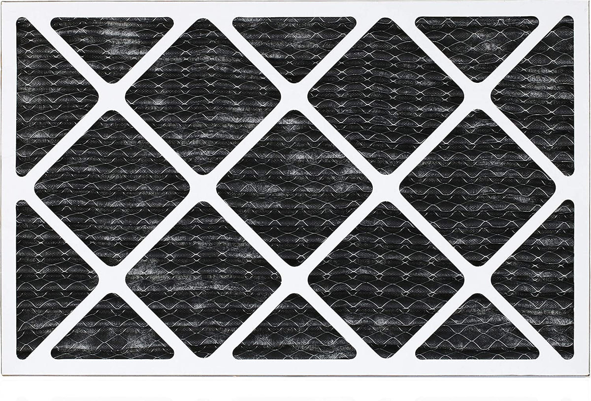 Filterbuy 14x30x1 MERV 8 Odor Eliminator Pleated HVAC AC Furnace Air Filters with Activated Carbon (2-Pack)
