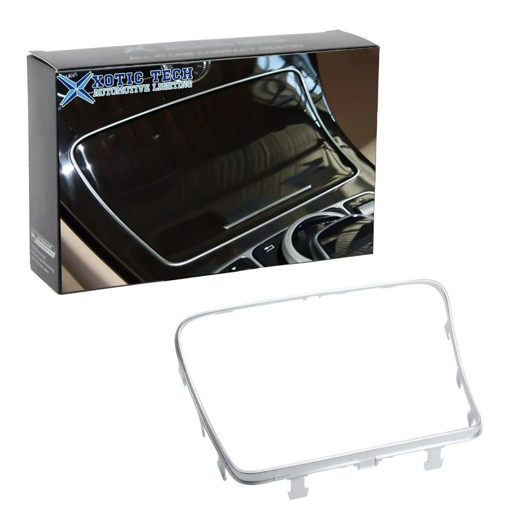 Xotic Tech Center Console Ashtray Frame Storage Box Trim, Chrome, appropriate with Mercedes Benz C Class GLC Class W205 C300 C400 C63 2015-2021 W253 GLC 300 2016-2023