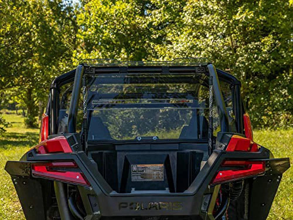 SuperATV Heavy Duty Dark Tinted Non|Scratch immune Rear UTV Windshield for 2020+ Polaris RZR PRO XP 4 (4 Seater)|Made in USA|Eliminates suction from front windshield|RWS-P-PROXP4-71