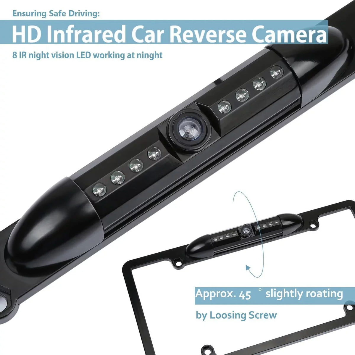 CAM108 Backup Camera License Plate HD Night Vision Rear View 170° Angle Waterproof appropriate with Pioneer Car Radio DMH-100BT DMH-WT8600NEX DMH-160BT DMH1770NEX AVH-120BT AVH-210EX AVH-2550NEX
